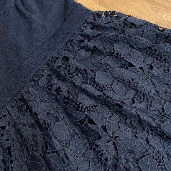 Altar’d State Navy Blue Floral Lace Dress - Picture 3 of 4